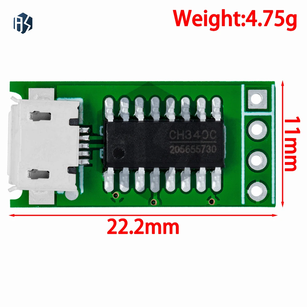 Фото CH340C Micro USB to TTL Последовательный порт ISP Модуль загрузки 5 В/3,3 В 500 мА Замените CP2102 CH340G CH340T для STM32 51 с линией DuPont №2