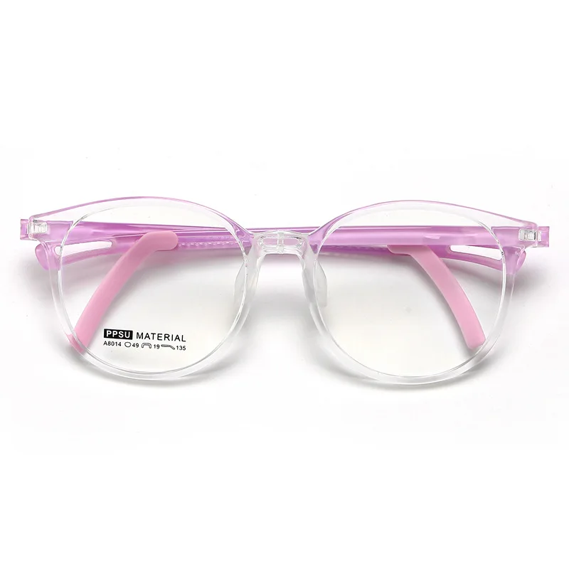 Детские круглые безопасные оптические оправы для очков с диоптриями 49-19-135