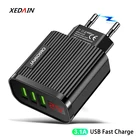 Зарядное устройство USB с несколькими портами и цифровым дисплеем, быстрая зарядка для Samsung, Xiaomi, iphone, быстрая зарядка, зарядное устройство для путешествий