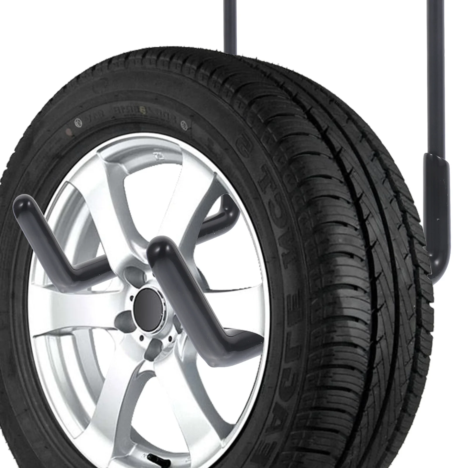 Organizers Garage Warehouse Garden Multi-purpose Nail-free Load-bearing Storage Hook Large 4pcs Black Slatwall Hooks Ladder