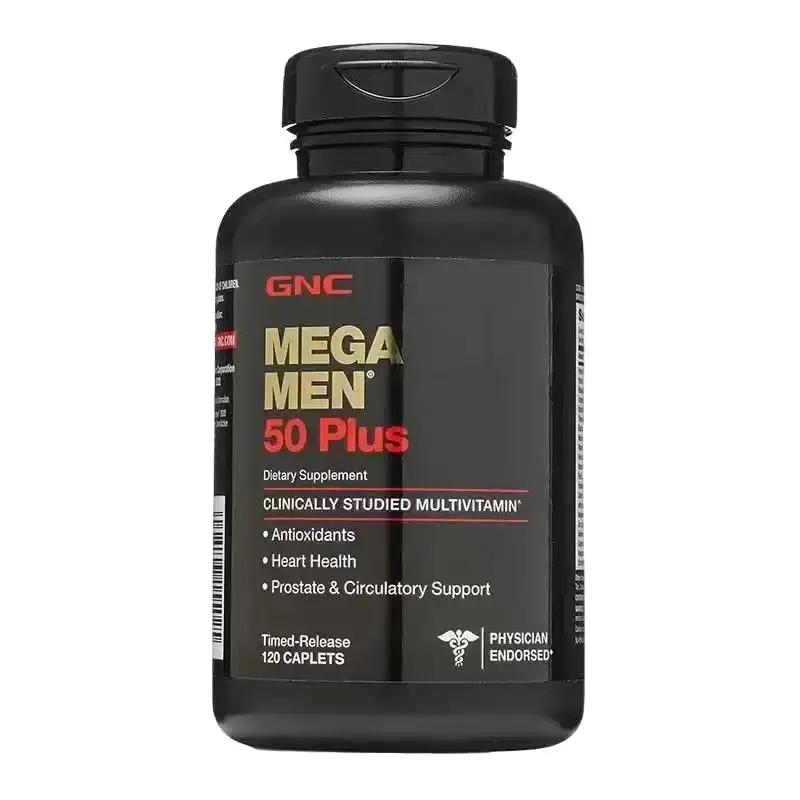 

GNC Mega Men, 50 Plus, 120 Caplets, Multivitamins, Men's Health Antioxidants, Heart Health, Prostate & Circulatory Support