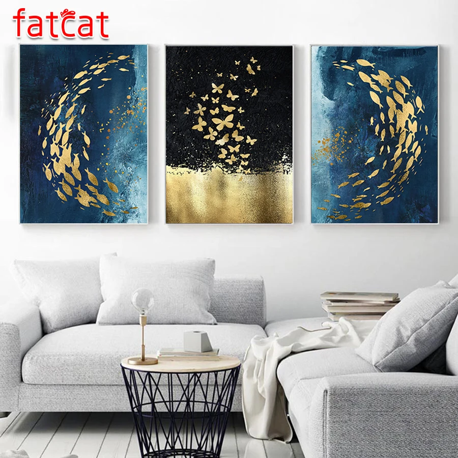 

Набор для алмазной вышивки «рыба», «бабочка»