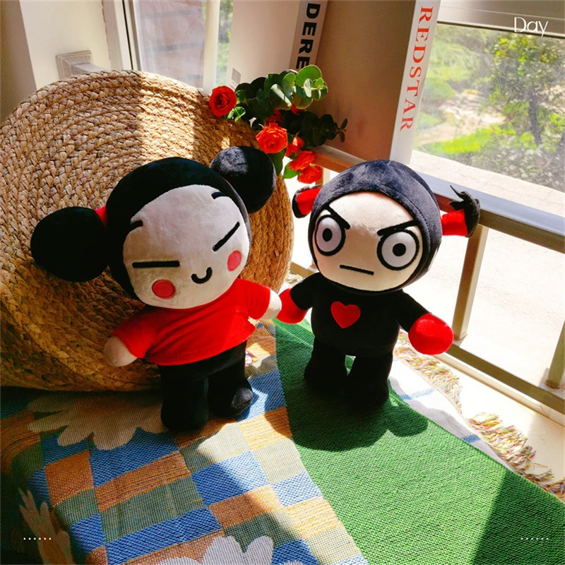 

Китайская кукла Pucca Garu, милая плюшевая игрушка, кавайная пушистая мягкая игрушка, Высококачественная подушка для дивана, украшение комнаты, ...