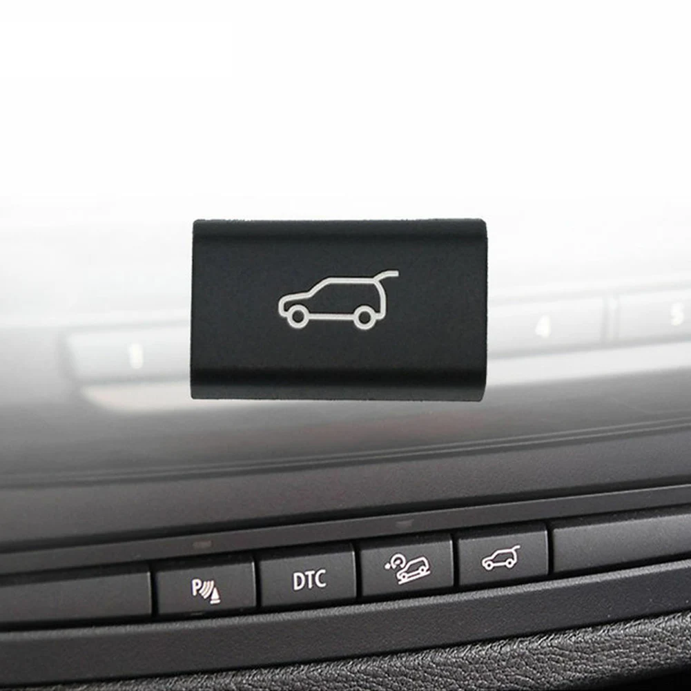

New Practical Rear Trunk Switch Button Cover 1pc ABS Accessory Black Part