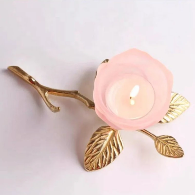 

Hot Sale Custom Candle Holder Colored Glaze Candlestick Porcelain Wholesales Crystal Glass Candle Jars For Home Decor Wedding