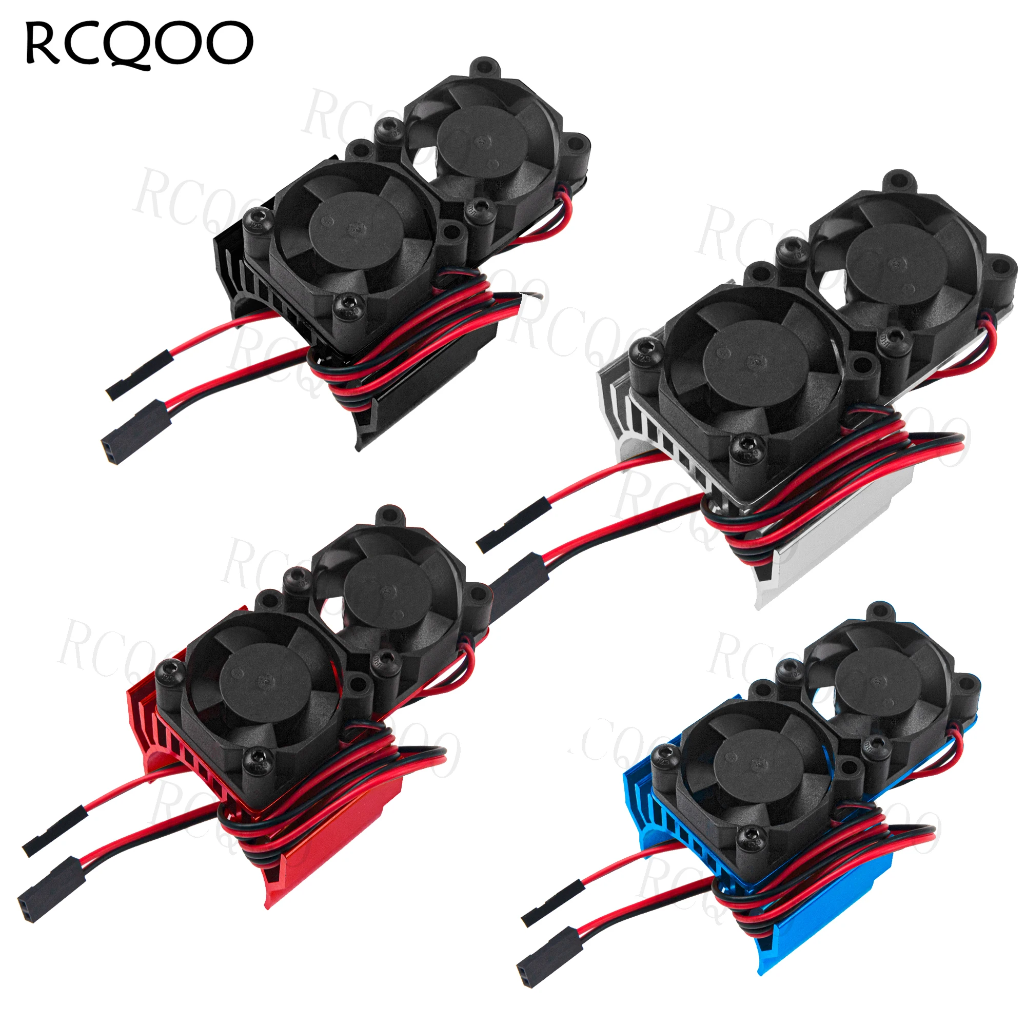 

Радиатор двигателя с двойным охлаждающим вентилятором 5 В для размера 550 540, радиатор электродвигателя для Traxxas Tamiya Redcat HPI Wltoys