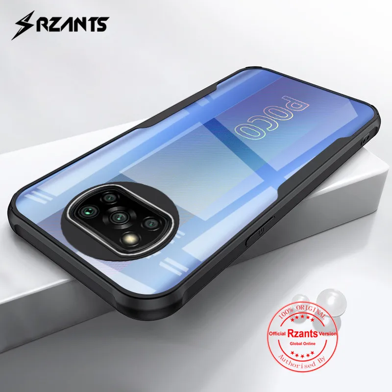 

Rzants Shockproof Case for Xiaomi Poco X3 X3 NFC X3 Pro Transparent Cover [Beetle Upgrade] Slim Light Back Casing