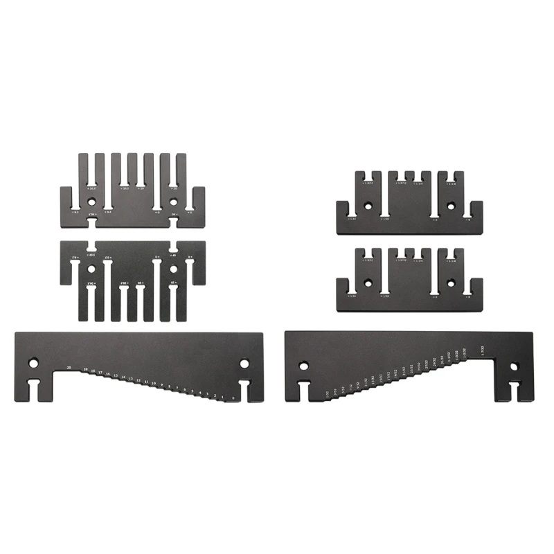 

K1KA 3PCS Step Depth Gauge Depth Height Saw Gauge High-Precision Tenon Caliper Metric for Routers and Table Saw Woodworking