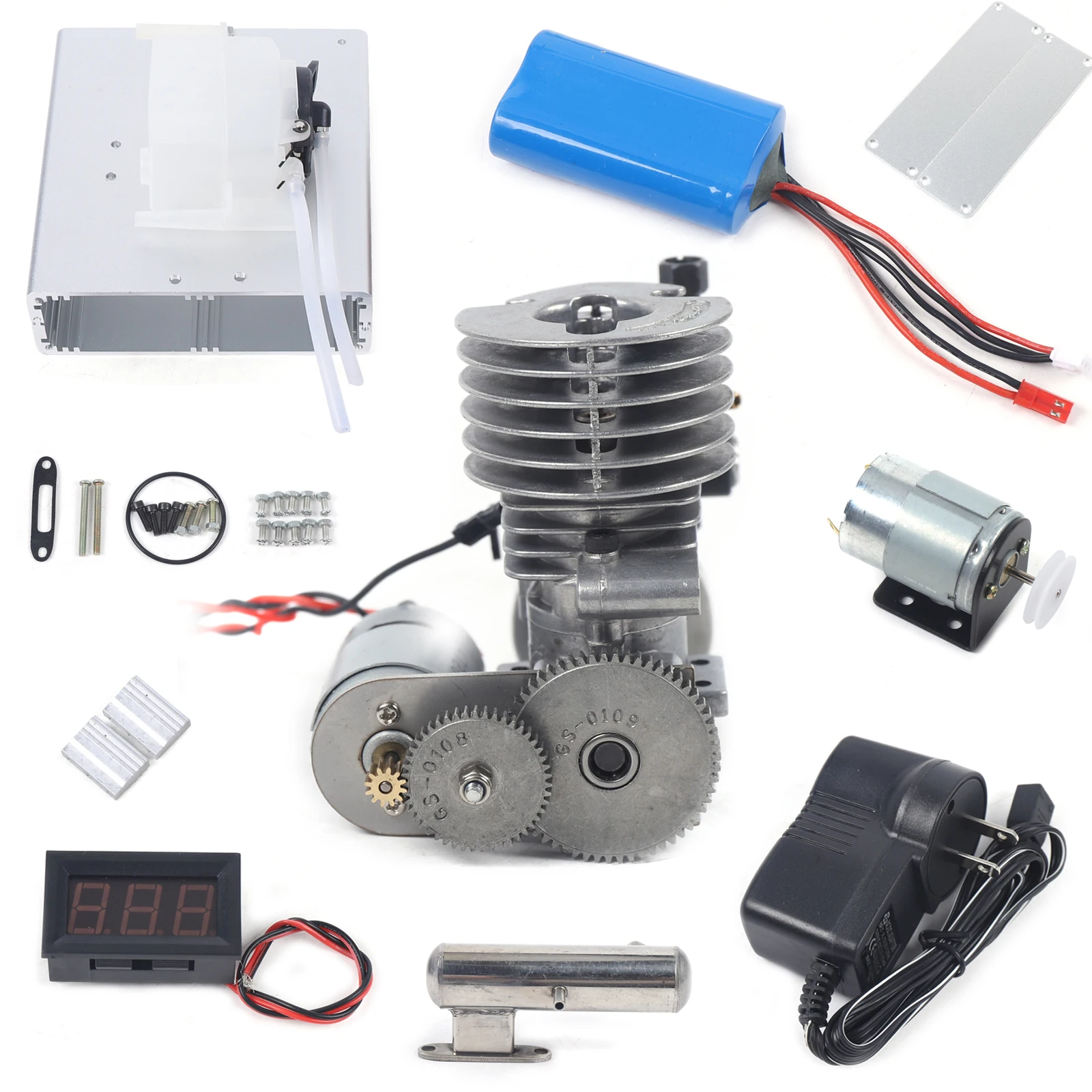 15-Stage Low Pressure Engine Methanol Engine One-button Start DIY Generator Kits 17000 rpm