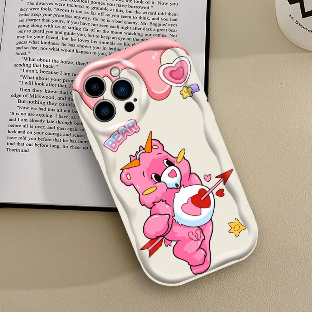 Мультяшный милый C-Care медведи Чехол для Телефона iPhone 15 14 13 12 11 Pro Max Mini 7 8 Plus X XS XR