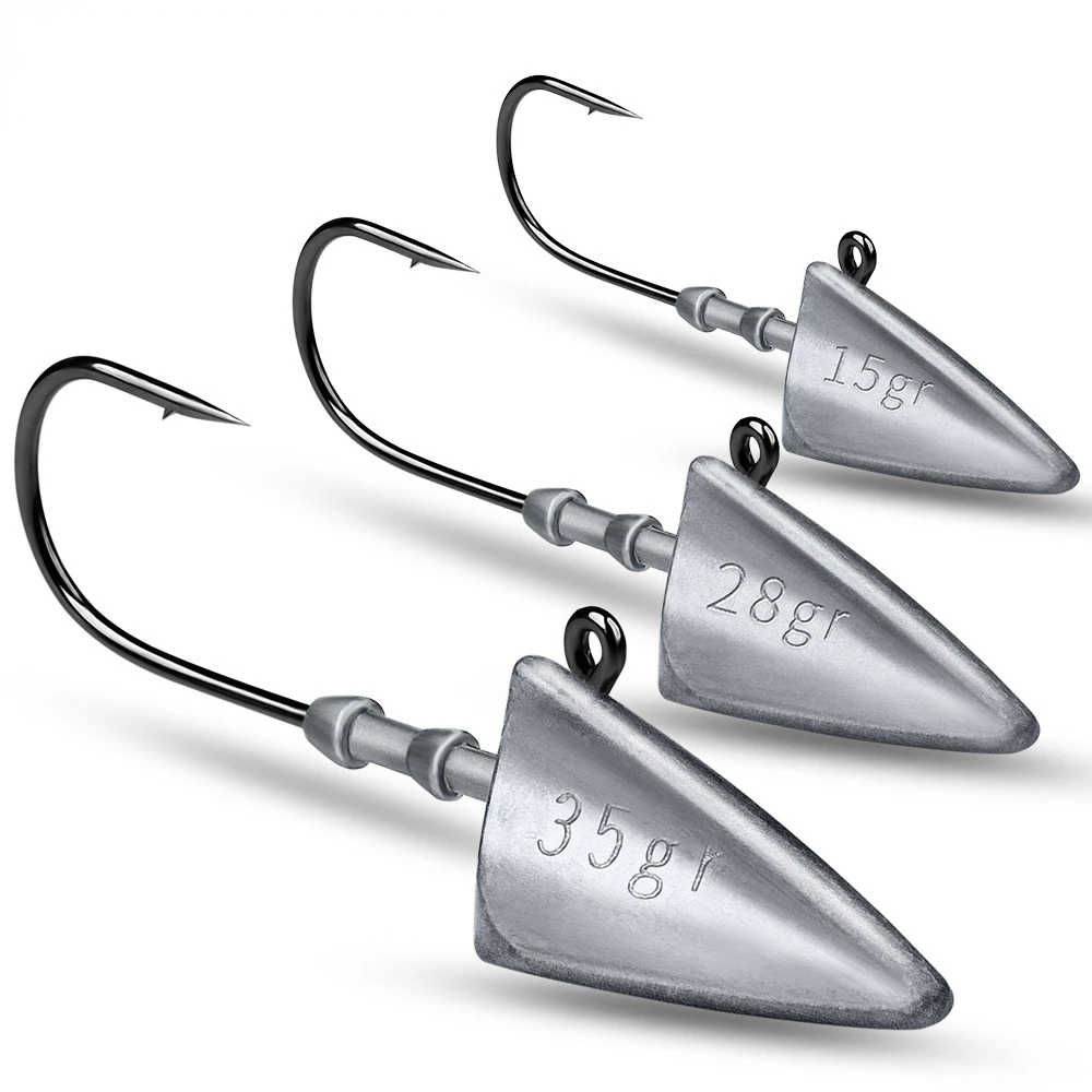 

10pcs/lot Jig Head Fishhooks 7/10/15/21/28/35g Worm Fishing Lure Hooks Jigging Head Fishing Hooks Barbed Hooks Fishing