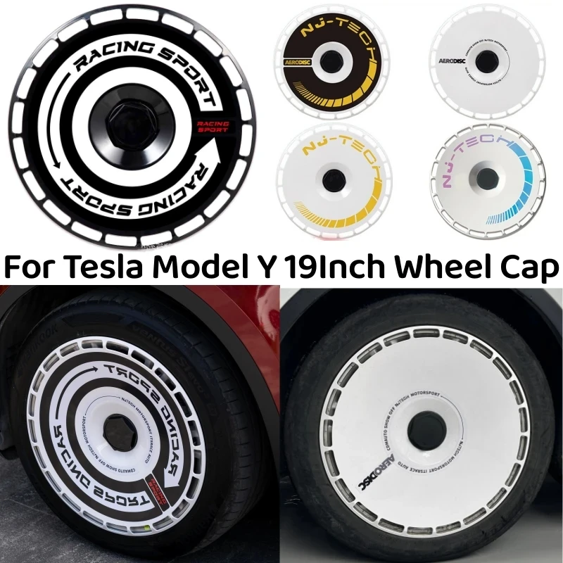

4PCS 19 Inch Wheel Cap Hight Performance Replacement Hub Cap Full Rim Cover Wheel Hubcap For Tesla Model Y 2020-2023 Accessories