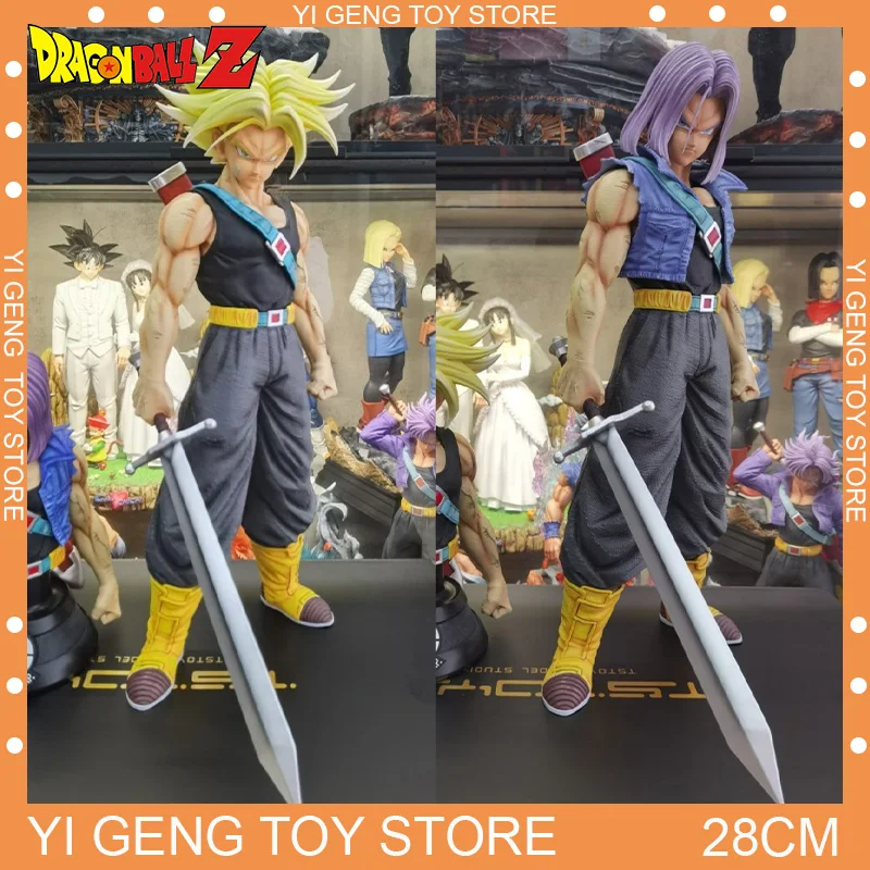 

28cm Dragon Ball Z Anime Figures Future Trunks Figure Super Saiyan Trunks Ssj Action Figurine Gk Statue PVC Model Doll Toy Gifts