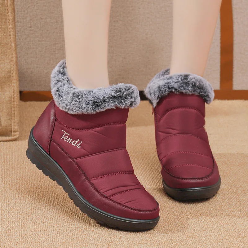 New Fashion Women Boots Waterproof Snow Boots for Winter Shoes Women Zipper Ankle Boots Winter Botas Femininas Keep Warm Botines