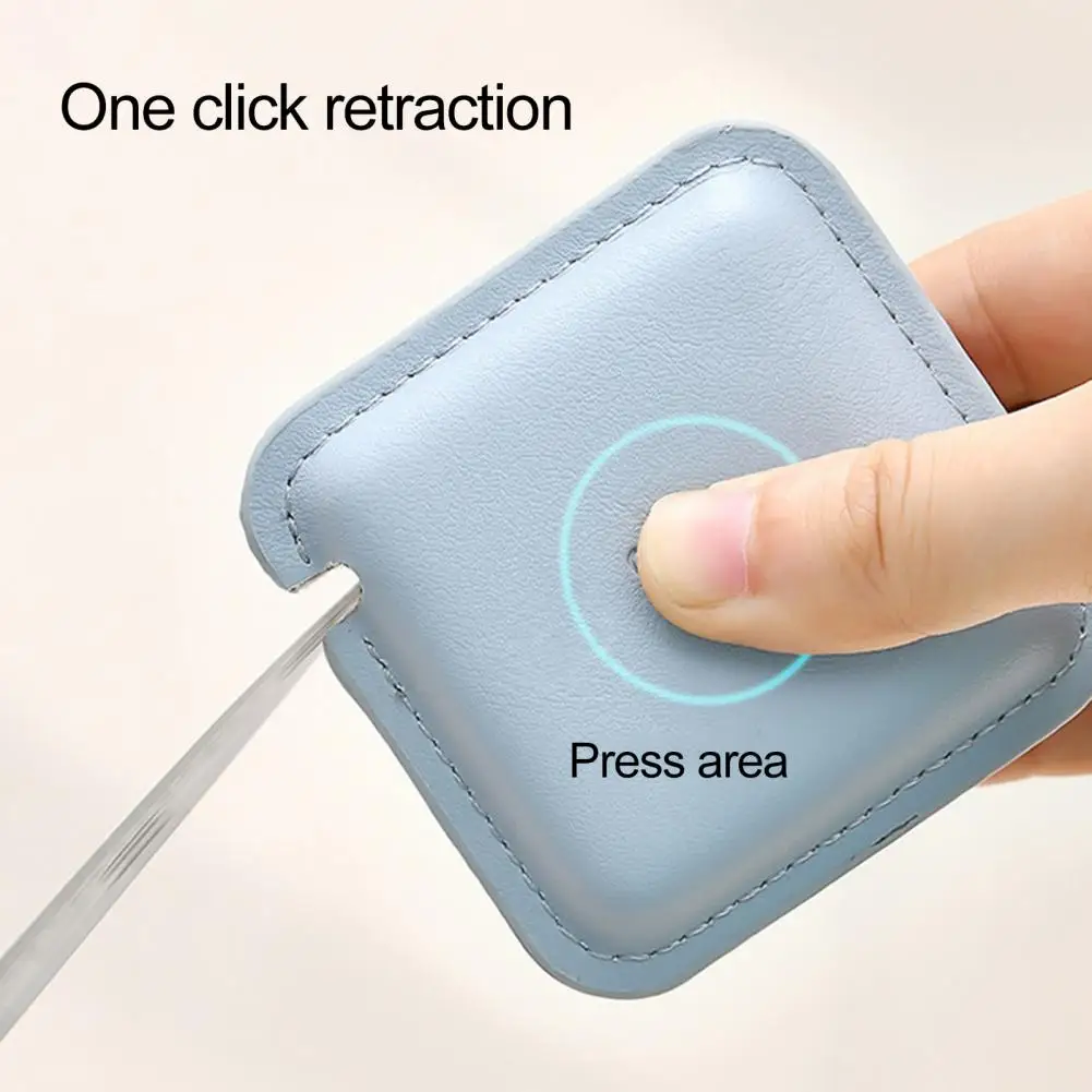 

Tape Measure Soft Easy to Carry Self-rebounding Body Measuring Mini Tape Measure Faux Leather Flexible Rule for Daily Life