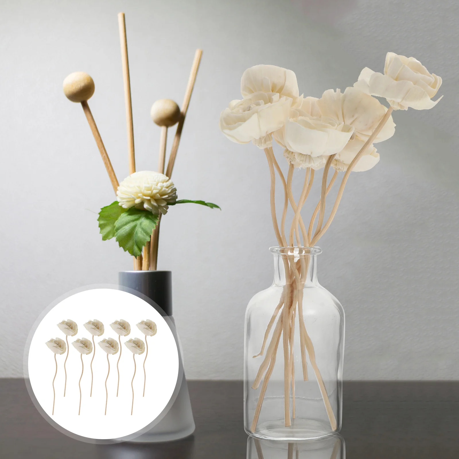 

8 Pcs Scented Oil Sticks Wedding Bouquets Dried Flower Bouquet Air Diffusers Home Tong Grass Flower Vine Room Diffuser Sticks