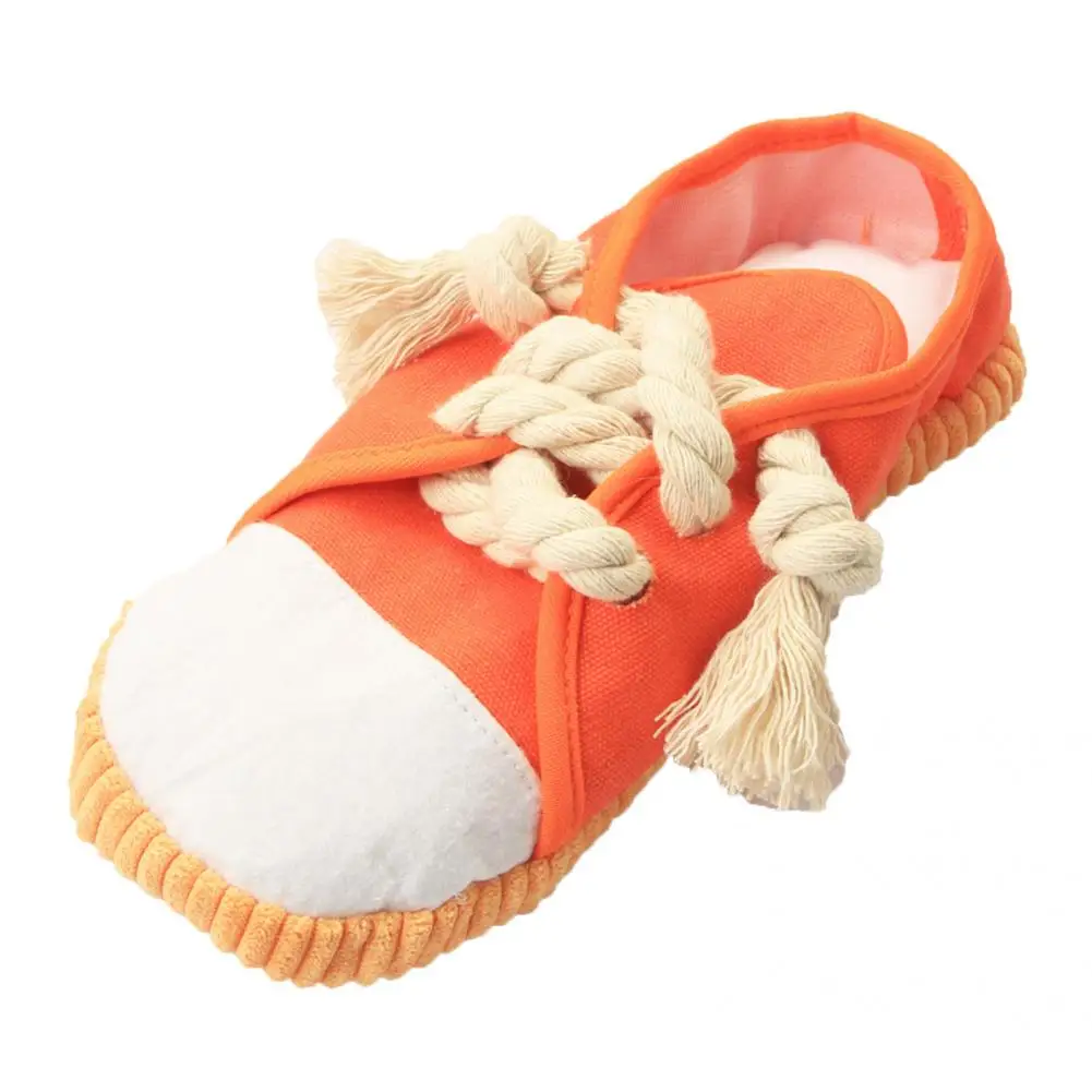 

Daily Chewing Toy Novel Puppy Chewing Toy Attractive Squeaky Shoes Dog Chew Toy Easy-cleaning