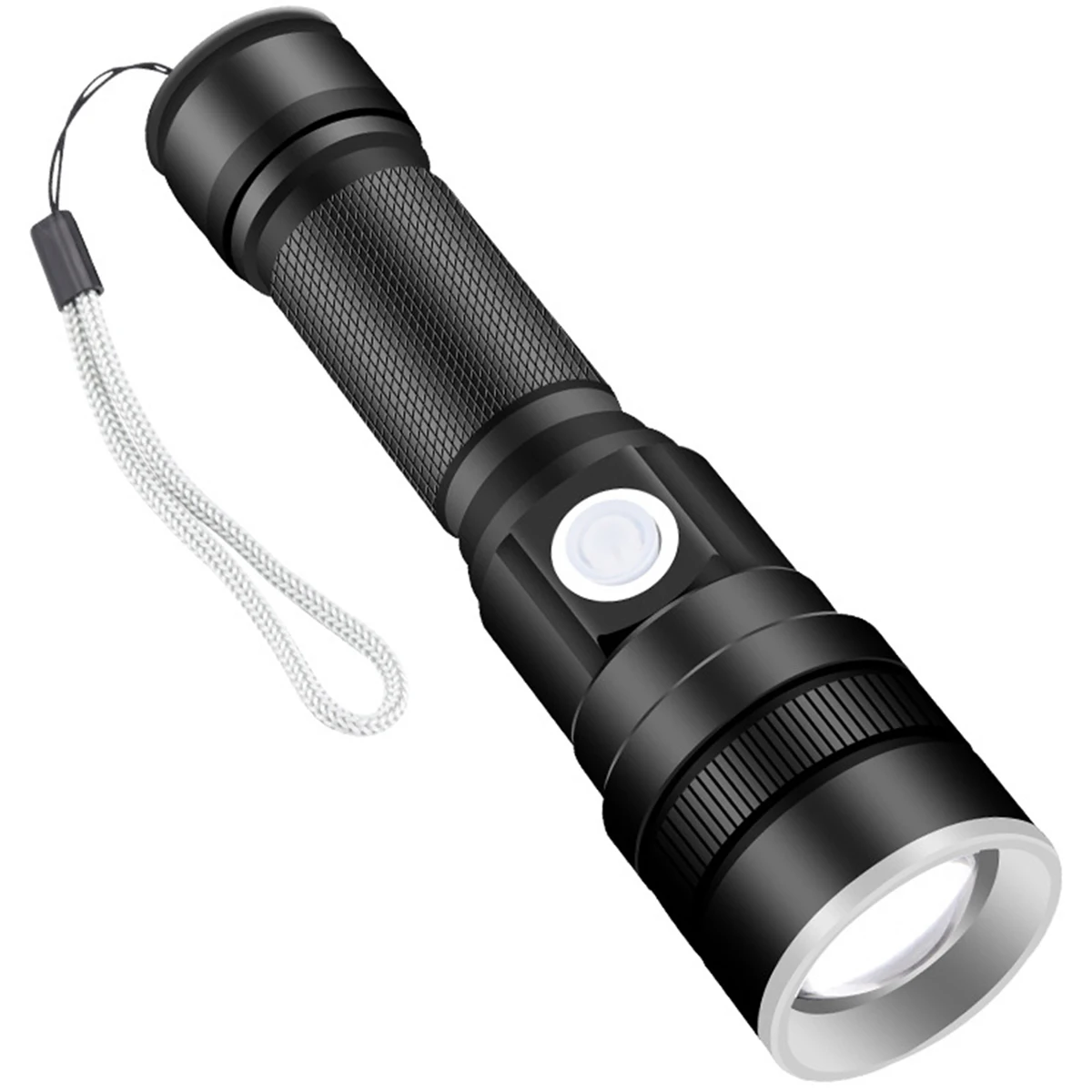 

LED Flashlight Telescopic Zoom Torchlight 3 Lighting Modes LED Torch USB Chargeable LED Flash Light IPX6 Waterproof Torch Lamp