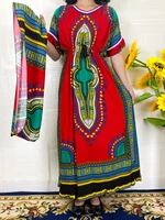 muslim dress for women dubai turkey islam djellaba abayas 2022 floral printed long slim dresses short sleeve african with scarf