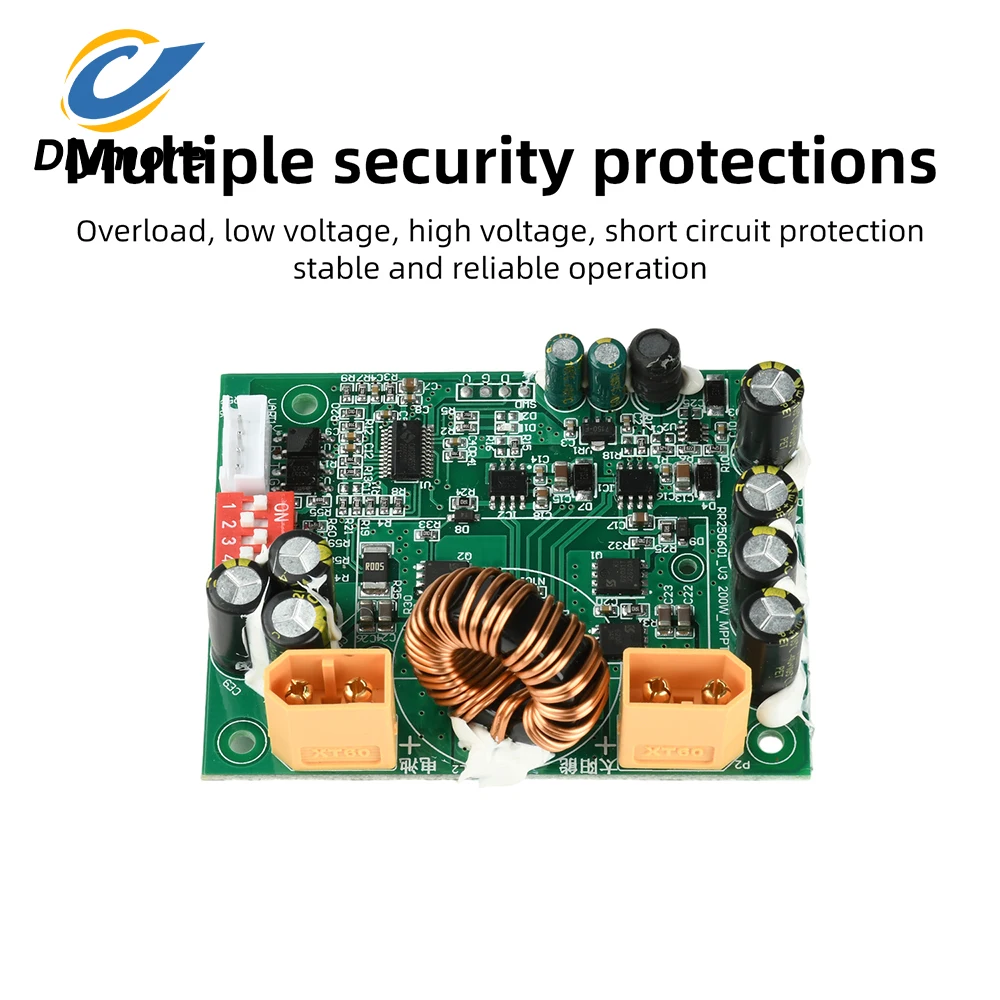 Фото Контроллер заряда солнечных батарей MPPT 100 Вт, 10 А, 11-45 В, 12 В/24 В, с функцией Multi-Peak Tracking для автодомов, кемпинга и автономных систем №5