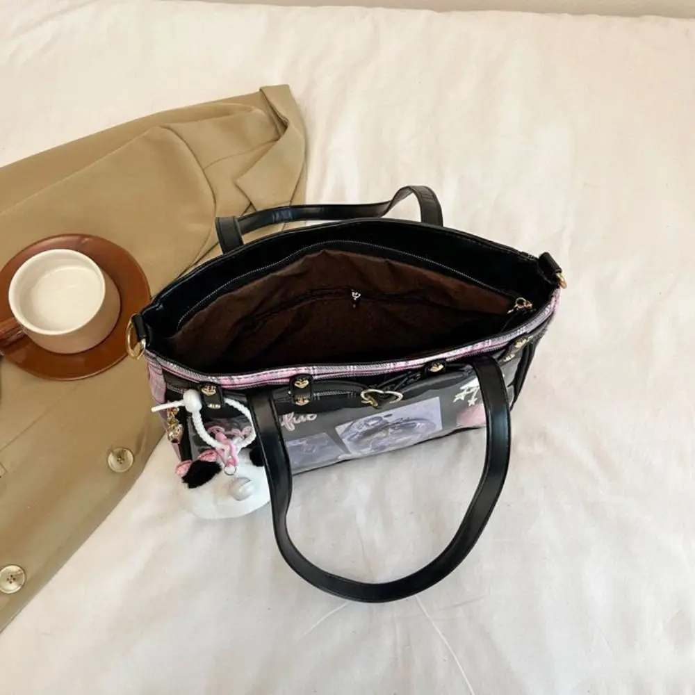 Женская прозрачная сумка на плечо с аниме принтом 17х6х6 см в ассортименте