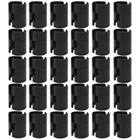 50pairs replacement 1 inch black home easy use accessories bamboo tube wire shelving clip sleeve durable split fixed shelf lock