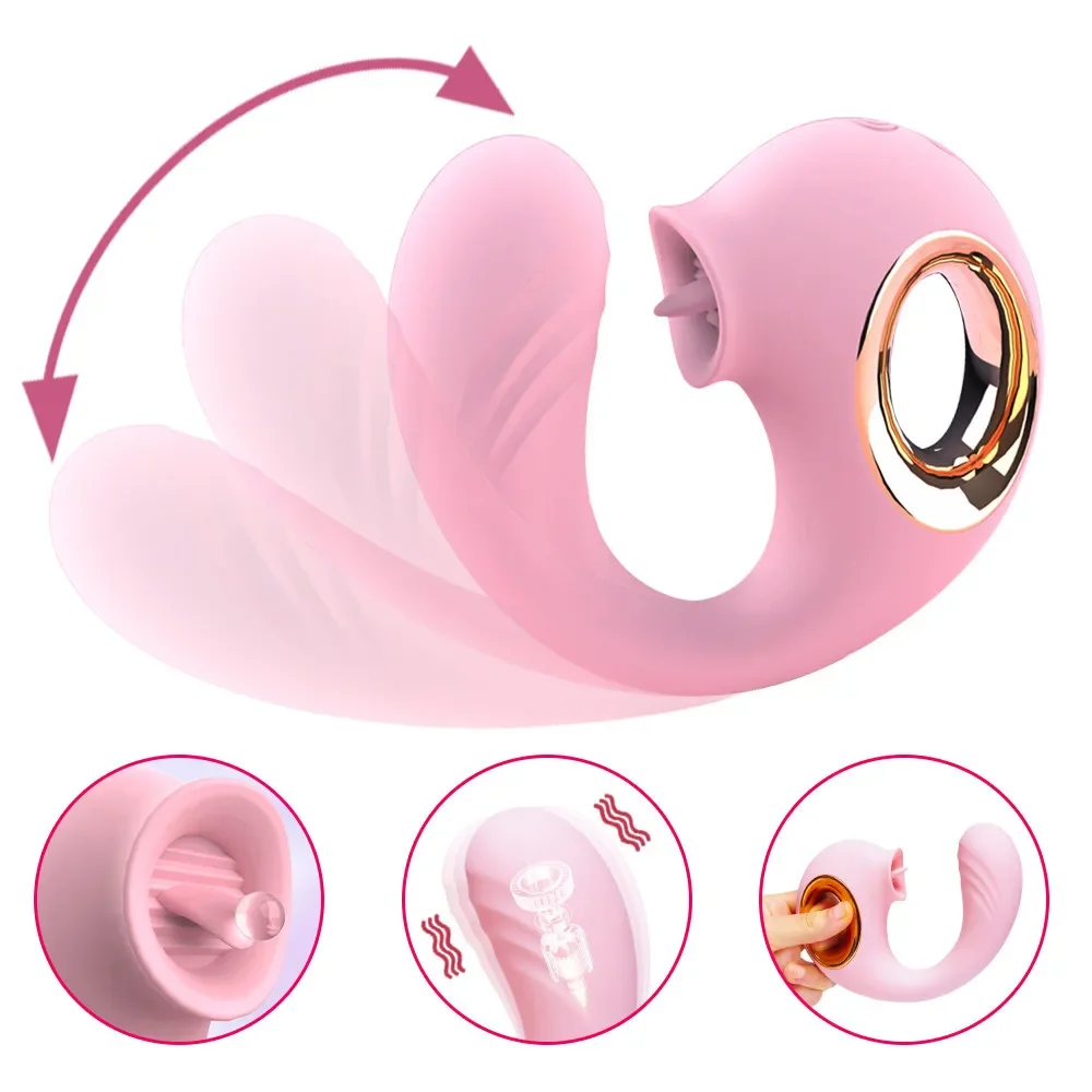 Лижущий вибратор Tougue Стимулятор точки G для клитора вакуумная электронная