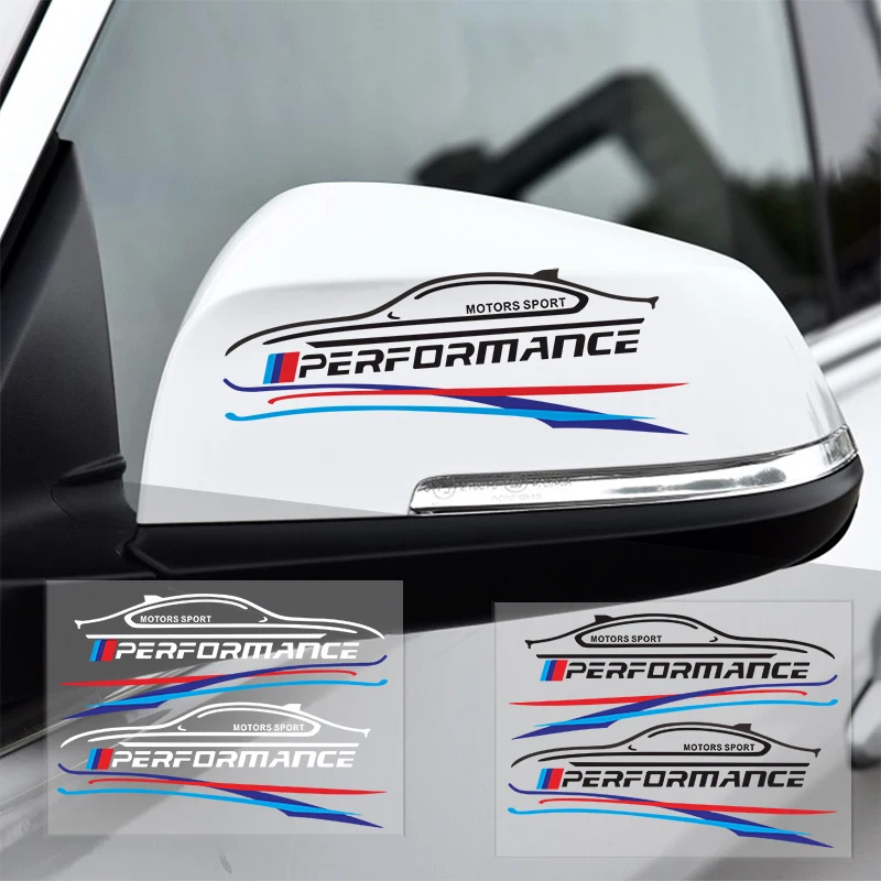 

2pcs Car Rearview Mirror Sticker Auto Performance Decal for BMWs M3 M5 M6 X1 X3 X5 E34 E39 E36 E60 E90 E46 F30 F10 Accessories