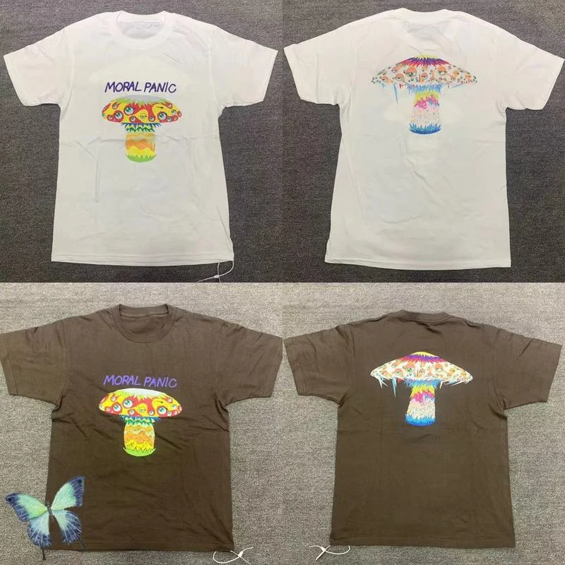 

Cactus Jack T-shirt Mushroom Ghost Logo Casual Travis Scott T Shirt