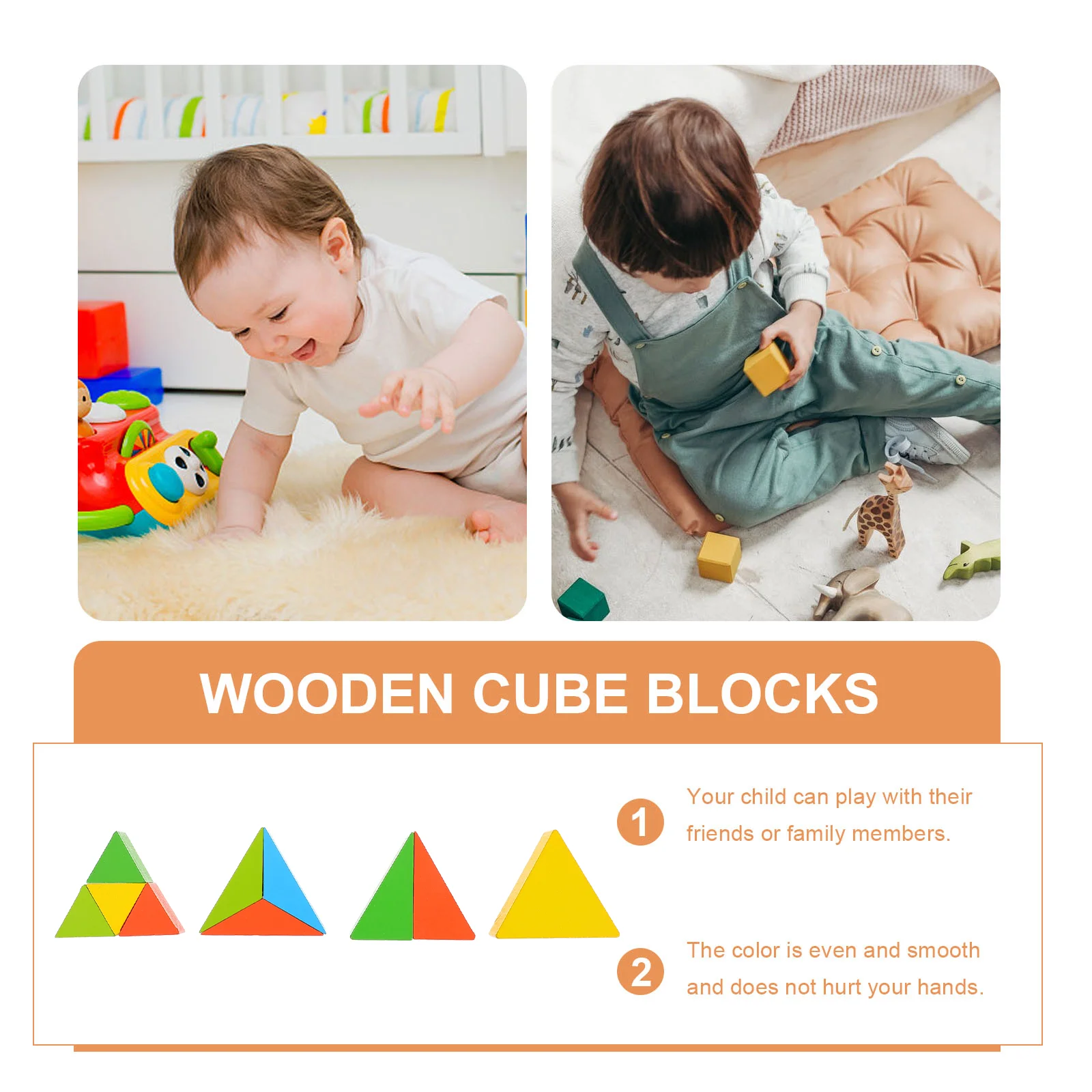 

1 Set Kids Funny Creative Geometric Puzzle Shape Learning Wood Block