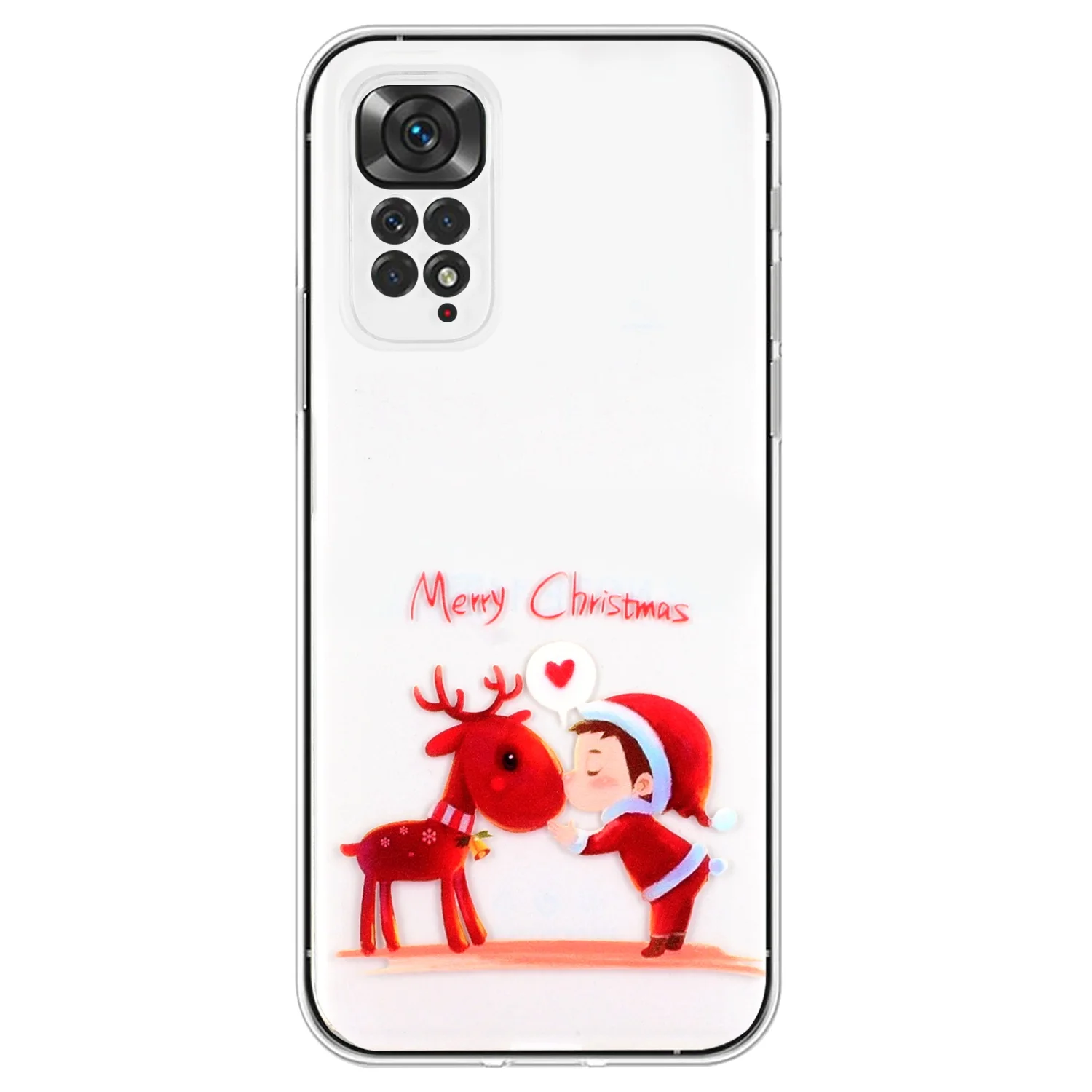 

Christmas Case for Redmi Note 11 Pro 11S Luxury Clear Elk Santa Claus Soft Silicone Phone Cover Redmi 10C Note11 Note11S Note11E