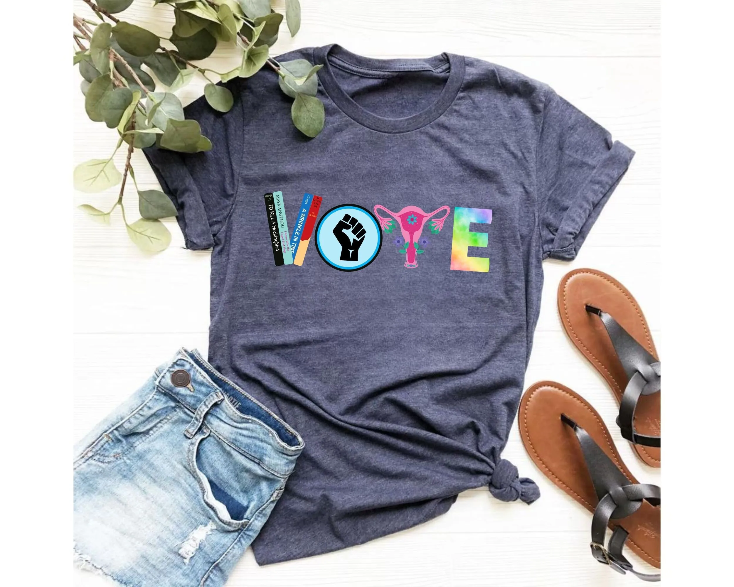 Футболка с надписью Vote Блокировка книг репродуктивные права BLM политическая