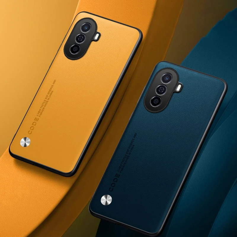 Фото Роскошный чехол из искусственной кожи для Huawei Nova Y70 Plus, задняя крышка, силиконовый противоударный чехол с полной защитой для телефона Huawei Nova Y71 №2