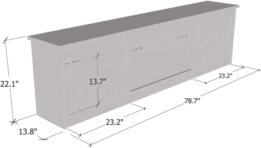 Каминная подставка под телевизор для телевизоров с диагональю до 90 дюймов