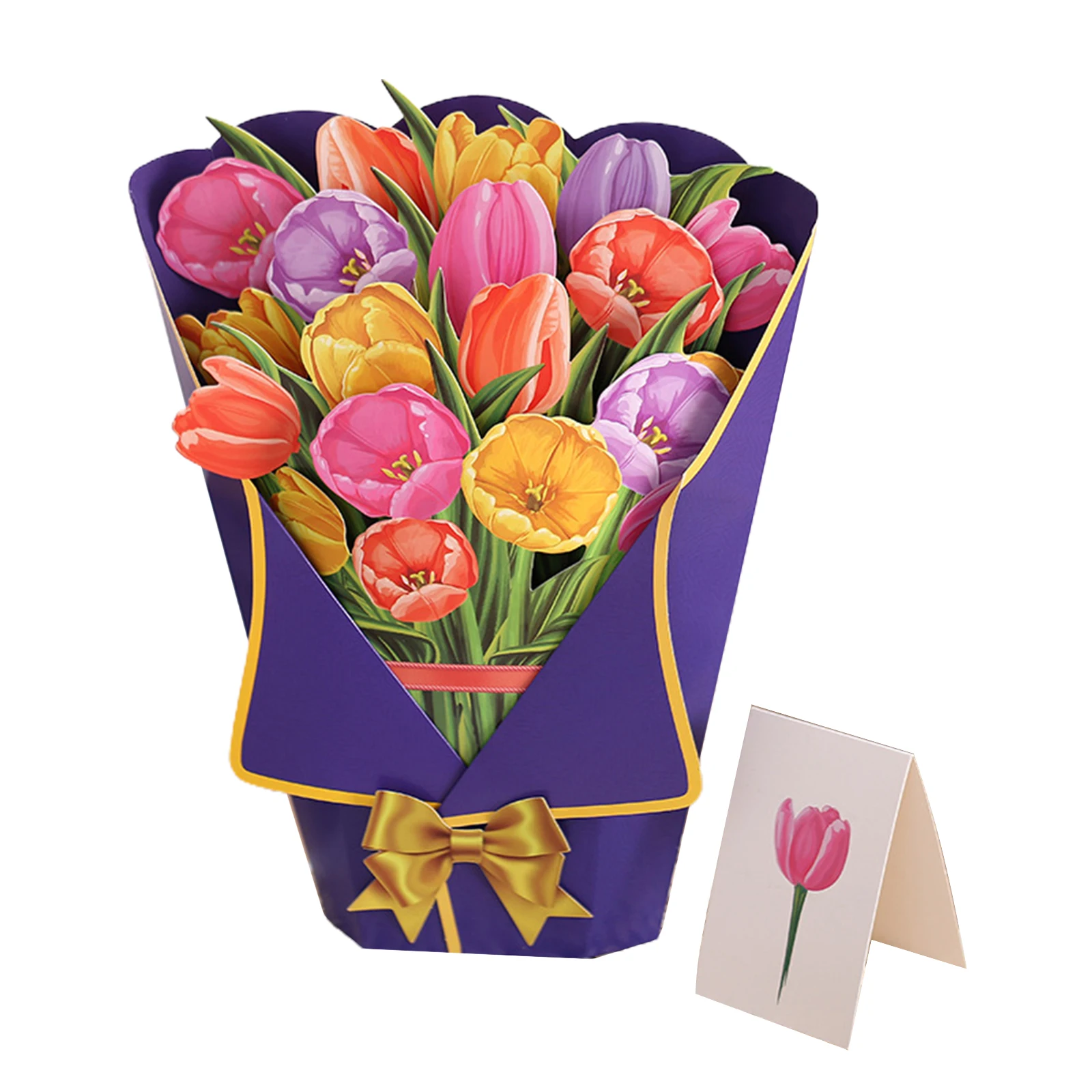 

3D Pop-Up Flower Card Flora Greeting Card For Birthday Mothers Father\\'s Day Graduation Wedding Anniversary Get Well Birthday
