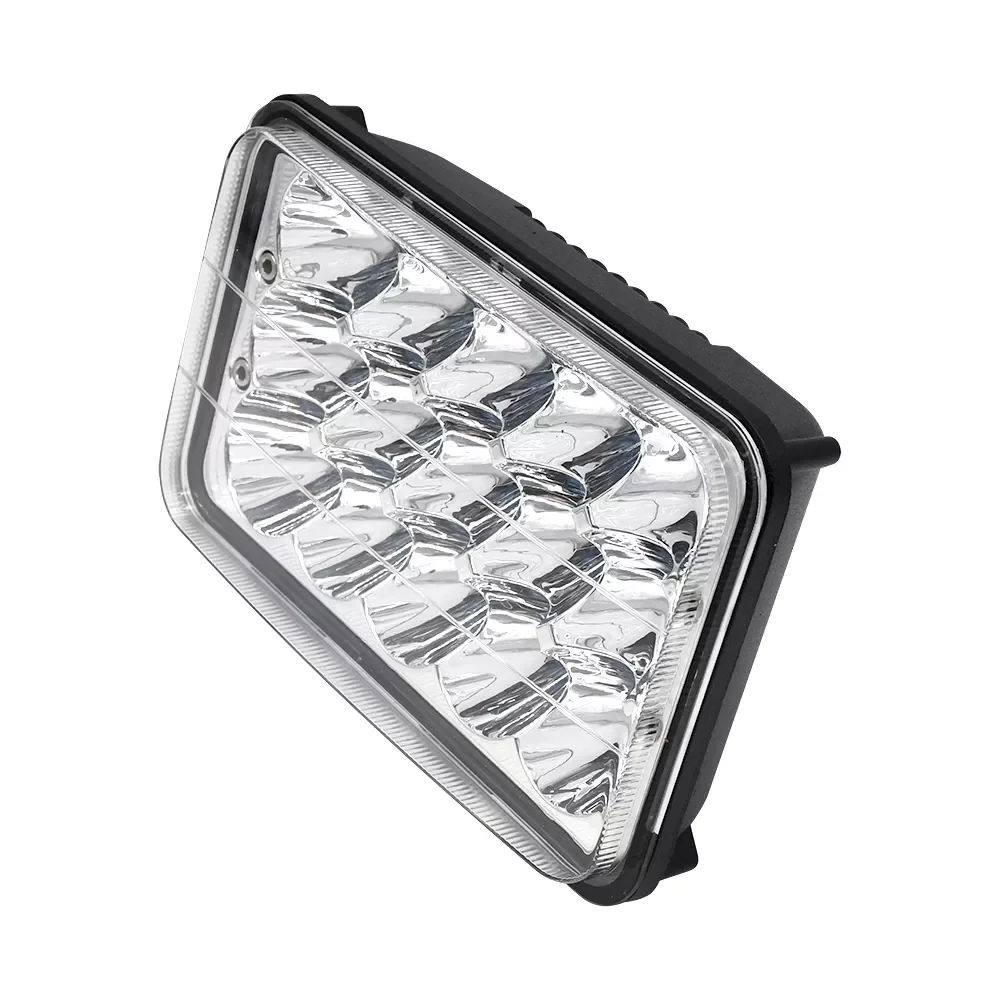 

Automobile accessories 5" LED HEADLIGHTS SEALED HI/LO BEAM 4x6 HEADLAMP 15x3W RECTANGLE 3000LM HEAD LIGHT 12V FOR TRUCKS PICKUP