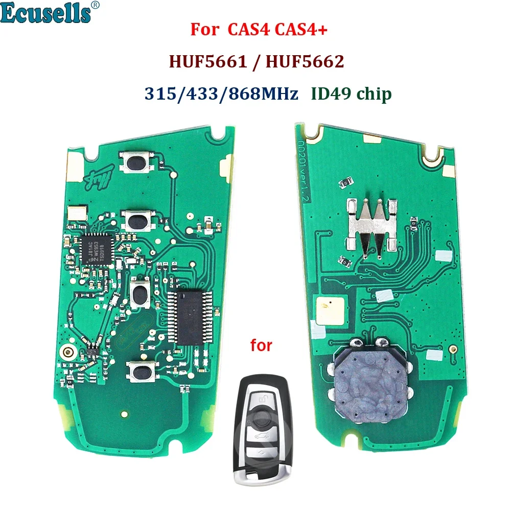 Ecusells 4 кнопки 315 МГц 433 868 ID49 чип дистанционного управления для BMW F CAS4 + 3 5 7 серии HUF5661