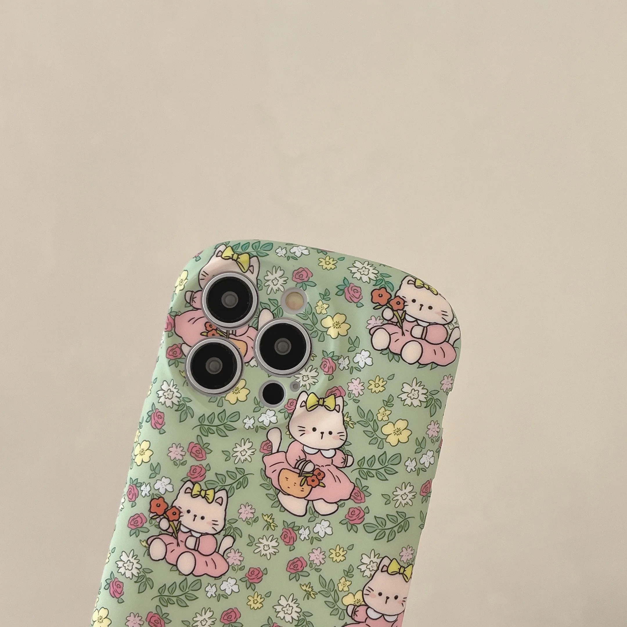 Капсульный полноэкранный чехол для телефона с изображением котенка и цветка iPhone