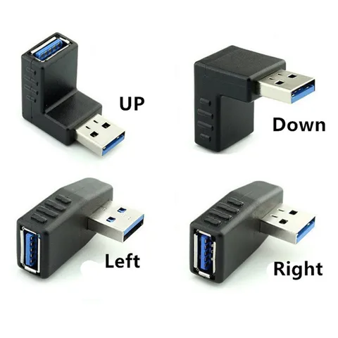 Угловой USB адаптер Bolantedz  черный/синий