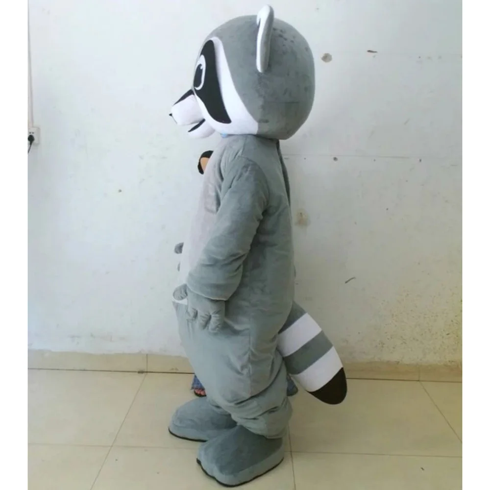 Костюм-талисман для взрослых с рисунком енота пушистый костюм косплея Женский