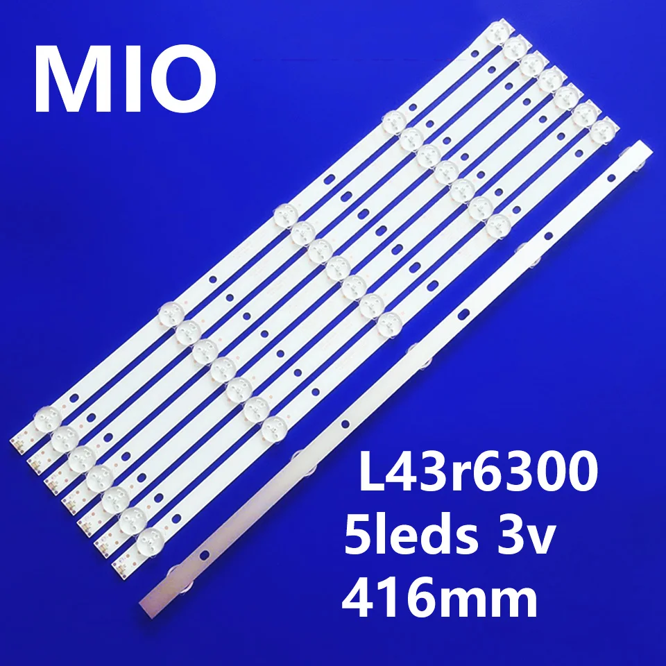 Комплект из 8 шт. светодиодная лента для подсветки L43r6300 L43r6300kn L43R630VKE 5 светодиодов 3