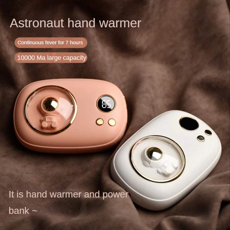 

Новинка, мини-грелка для рук с цифровым дисплеем Spaceman, 10000 мА, грелка для рук 2-в-1, грелка для рук, зарядка, мультяшный внешний аккумулятор