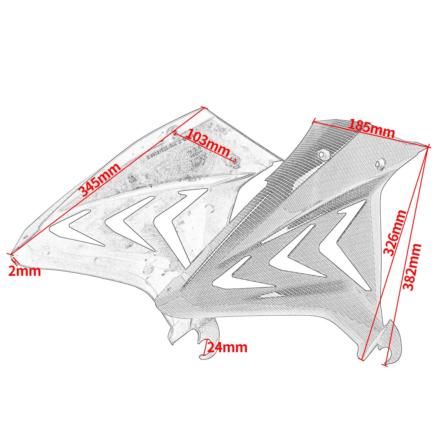 Для Honda CBR650 R CBR 650R 2019 2020 2021 Корпус рамка бака сиденья газовая боковая панель задний
