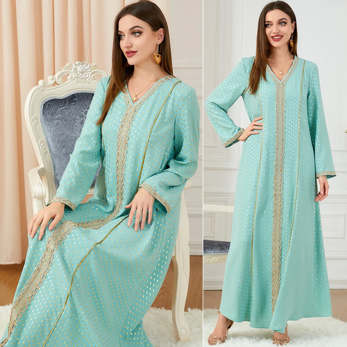 

Eid Abaya Kaftan Dubai Muslim Ramadan Dress Caftan Marocain Abayas for Women Turkey Jilbab Islam Clothing Long Dresses Robe 2022