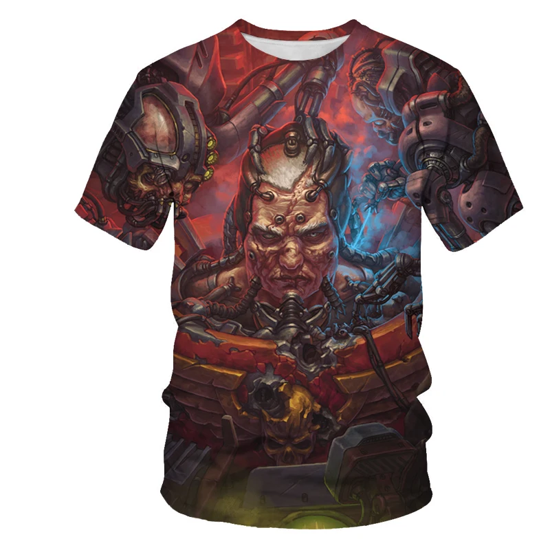 

2022 summer men's hot T-shirt 3D printing custom riding samurai latest short-sleeved trend casual fashion street shooting