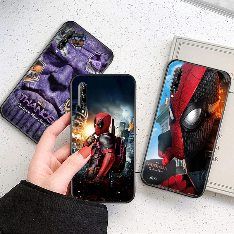 

Spiderman Iron Man Venom Phone Case For Huawei P30 P30 Lite P30 Pro Shell Cases Shockproof Liquid Silicon Coque Back Funda