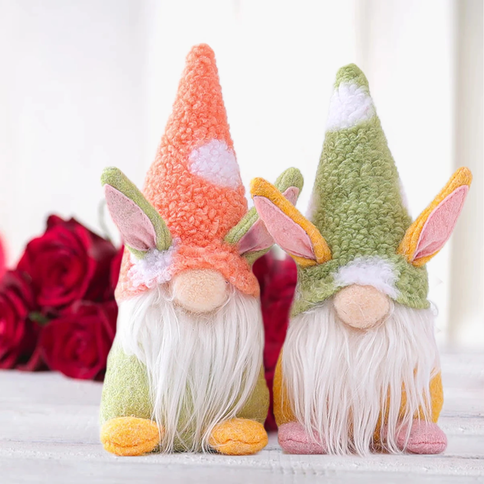 

Easter Gift for Kids Girl Faceless Doll Room Decoration Desktop Ornament Standing Post Easter Bunny Rabbit Carrot Gnome Elf Doll