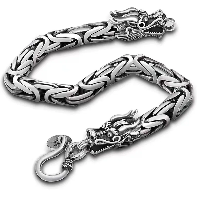 

2023 Vintage Dragon Head Bracelet Charm Leader Aggressive Hip-hop Punk Gothic Bracelets For Men Jewelry Casual Jewelry
