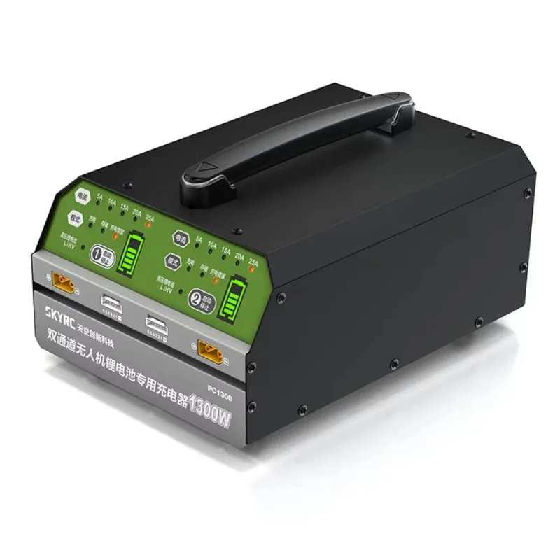 Фото Зарядное устройство SKYRC PC1300 двухканальное для литиевых аккумуляторов, высокомощное, 1300 Вт, 25 А, для сельскохозяйственных БПЛА-опрыскивателей №1