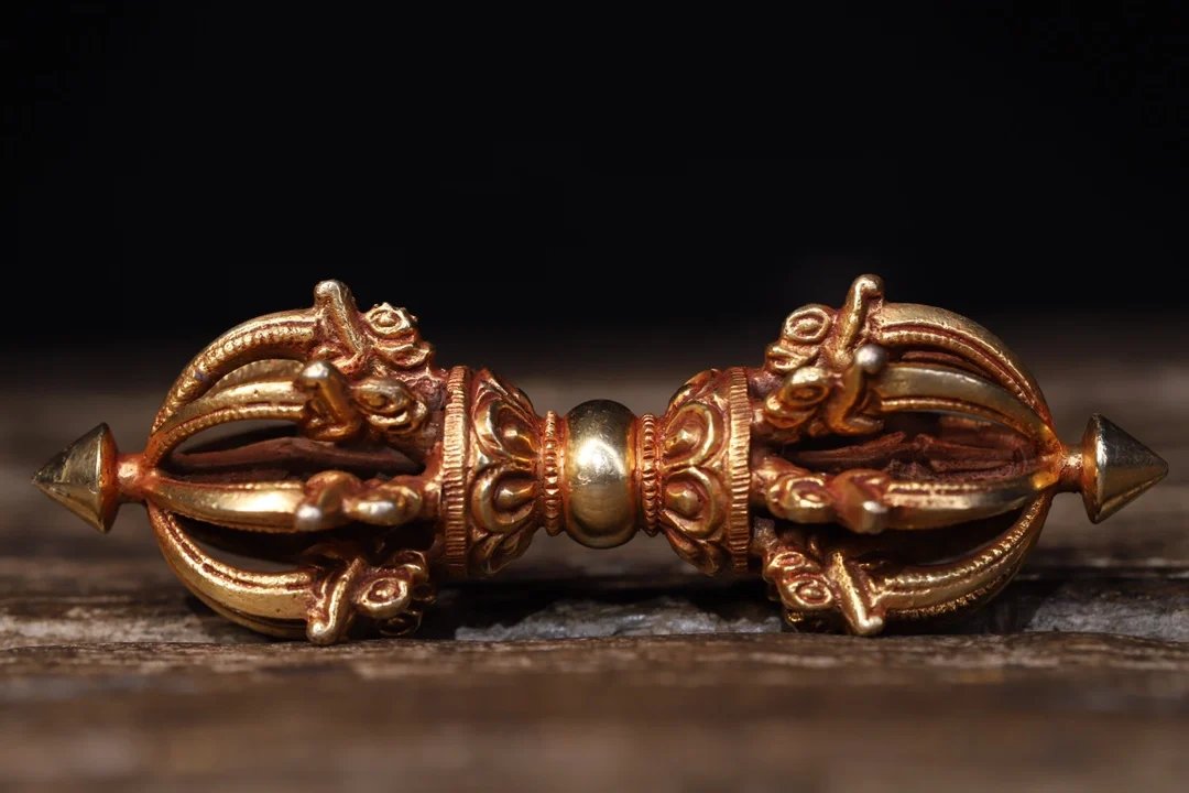 5 &quotКоллекция тибетского храма старая фиолетовая бронза позолоченная киноварь